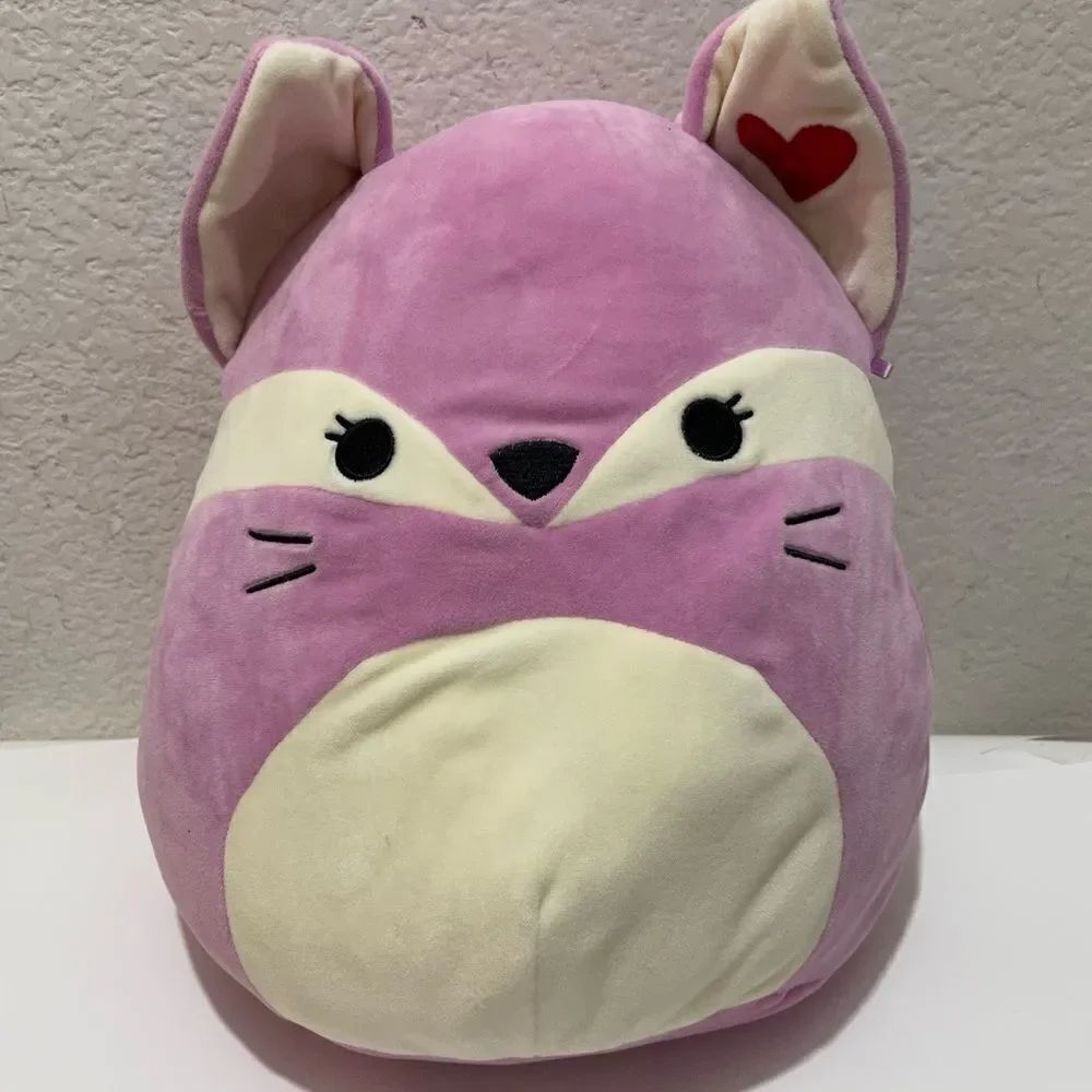 Squishmallow Valentine’s Day 14” Lenaya The Fox Super Soft Plush Toy.